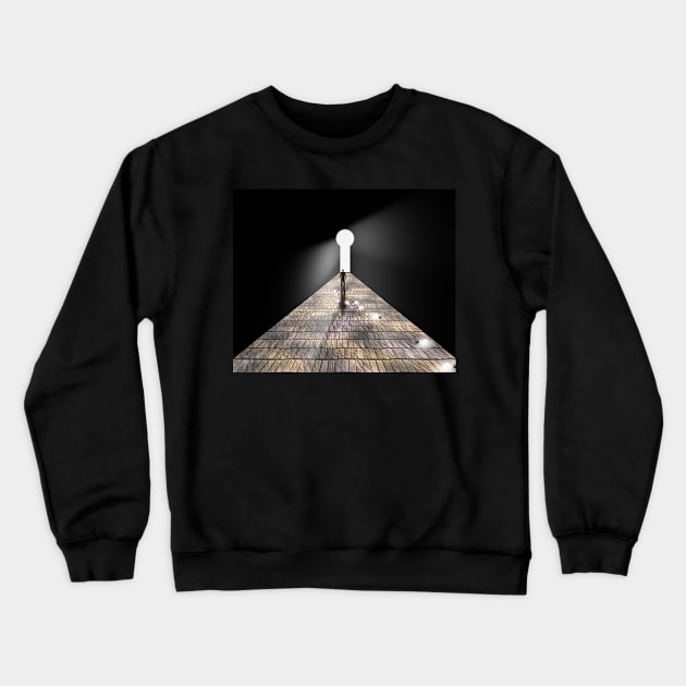 Keyhole in space Crewneck Sweatshirt by rolffimages